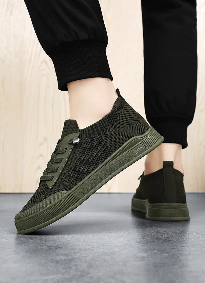 Casual Adjustable Graphic Graphic Low-Top Slip-On Sneakers for Men