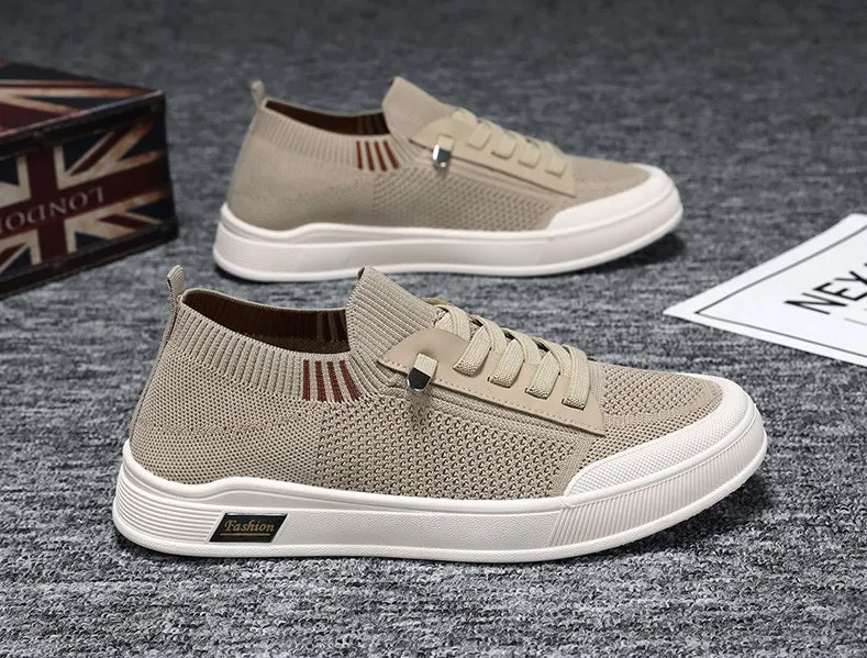 Casual Adjustable Graphic Graphic Low-Top Slip-On Sneakers for Men