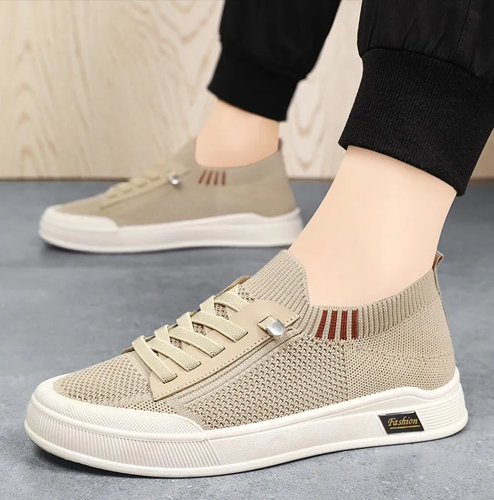 Casual Adjustable Graphic Graphic Low-Top Slip-On Sneakers for Men