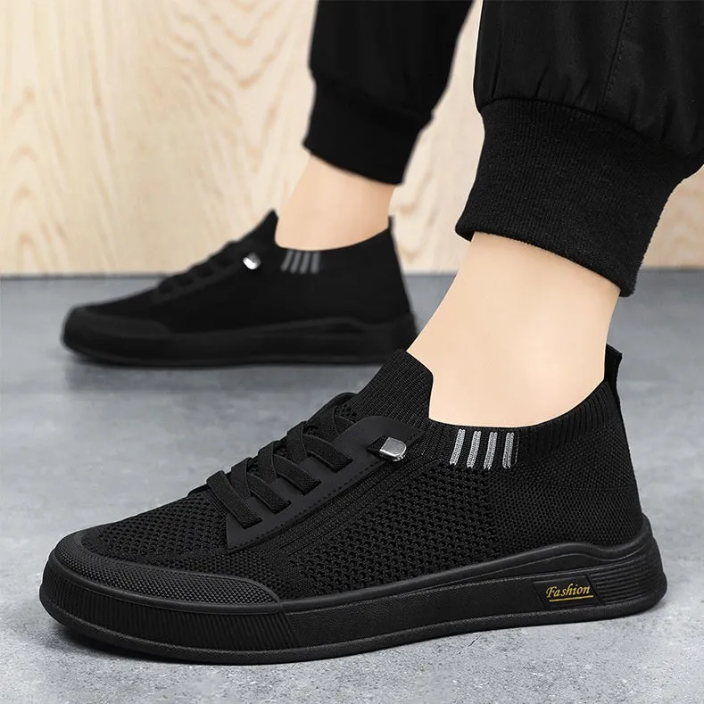 Casual Adjustable Graphic Graphic Low-Top Slip-On Sneakers for Men
