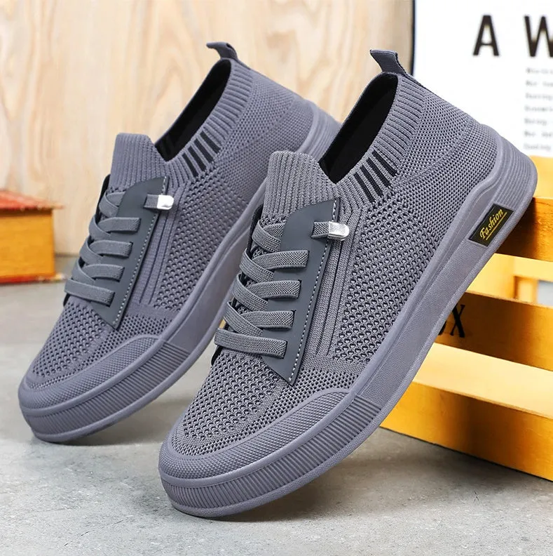 Casual Adjustable Graphic Graphic Low-Top Slip-On Sneakers for Men