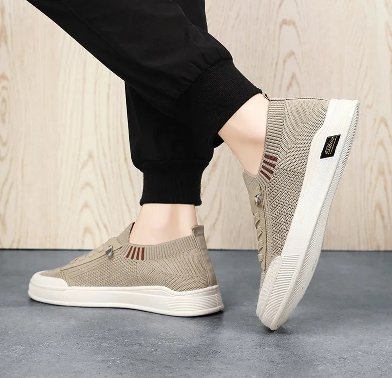 Casual Adjustable Graphic Graphic Low-Top Slip-On Sneakers for Men