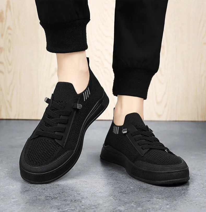Casual Adjustable Graphic Graphic Low-Top Slip-On Sneakers for Men