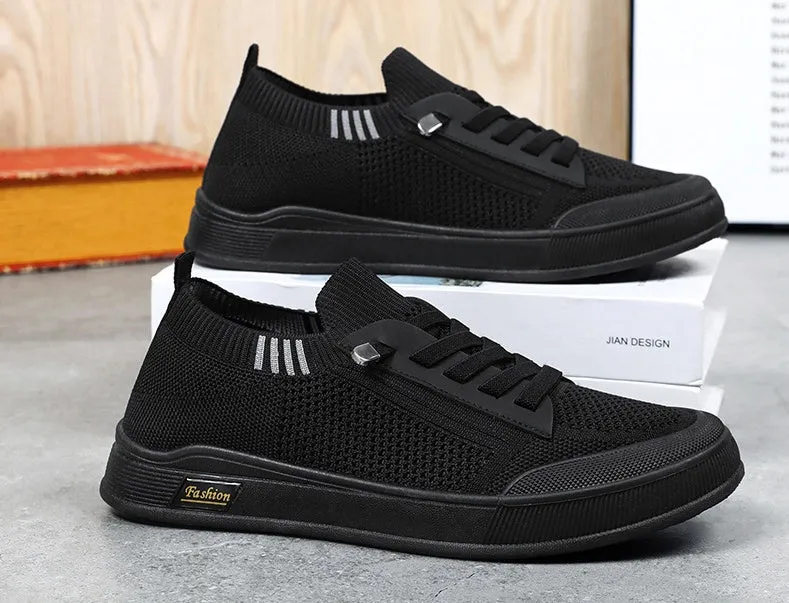 Casual Adjustable Graphic Graphic Low-Top Slip-On Sneakers for Men