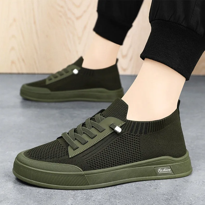 Casual Adjustable Graphic Graphic Low-Top Slip-On Sneakers for Men