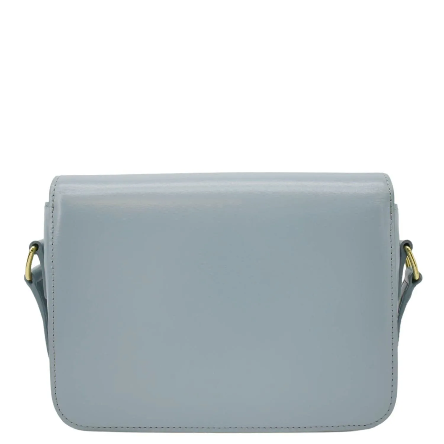 CELINE Teen Triomphe Leather Shoulder Bag Soft Pale Blue
