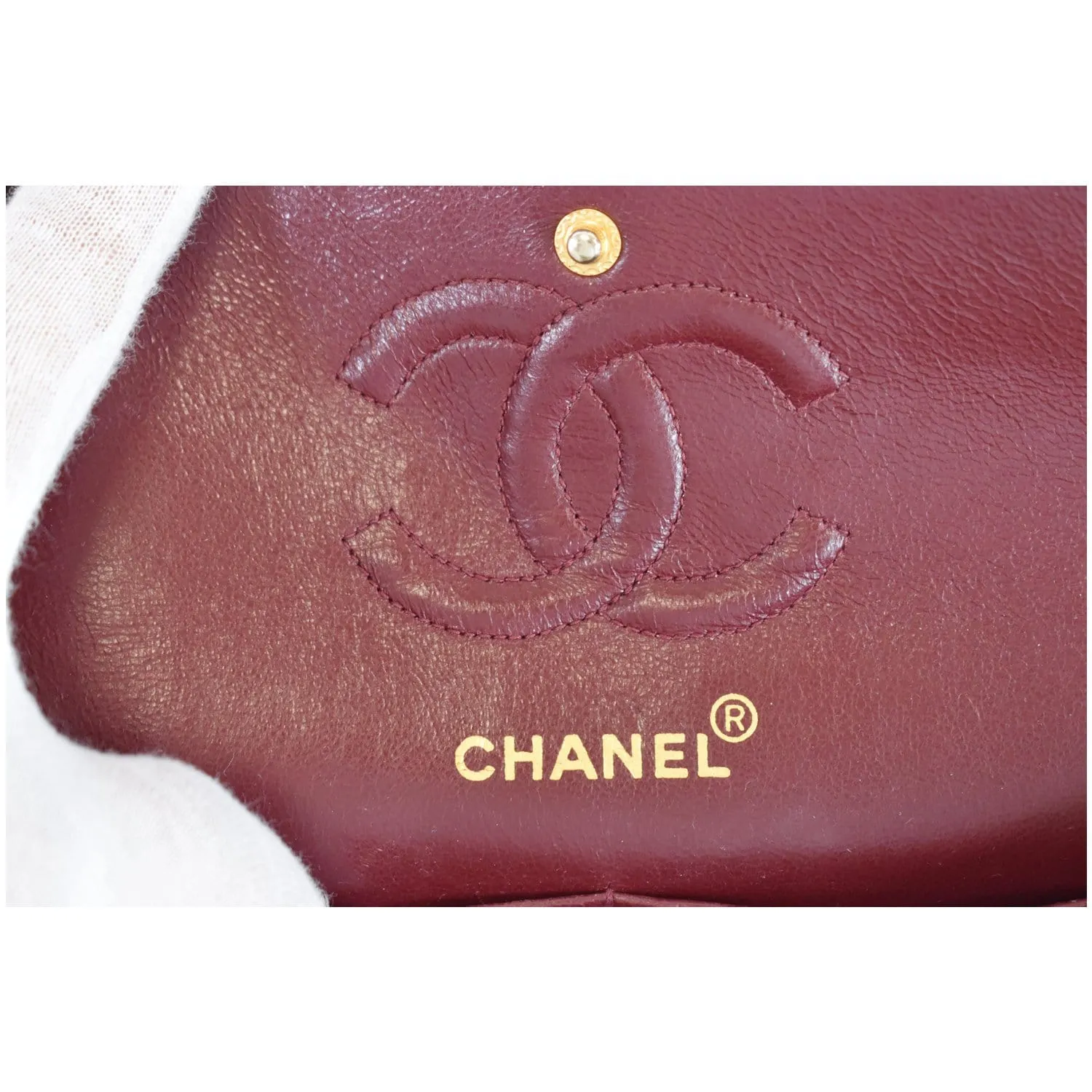 CHANEL Vintage Double Flap Lambskin Shoulder Bag Black