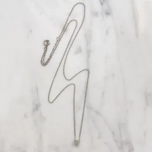 Cheeky Little .10ct Diamond in Platinum Bezel Pendant