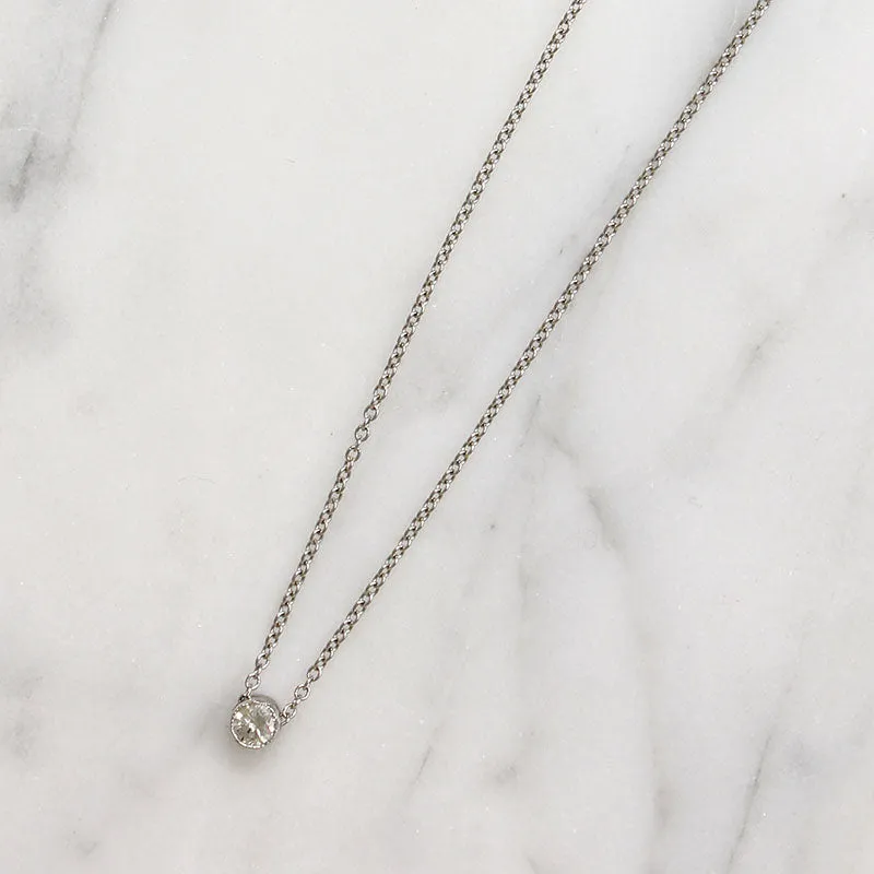 Cheeky Little .10ct Diamond in Platinum Bezel Pendant