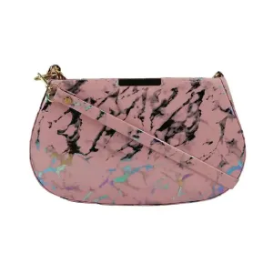 Chic on the Go: The Leather Sling Style (Gardient Pink)