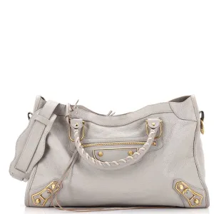City Classic Metallic Edge Bag Leather Medium