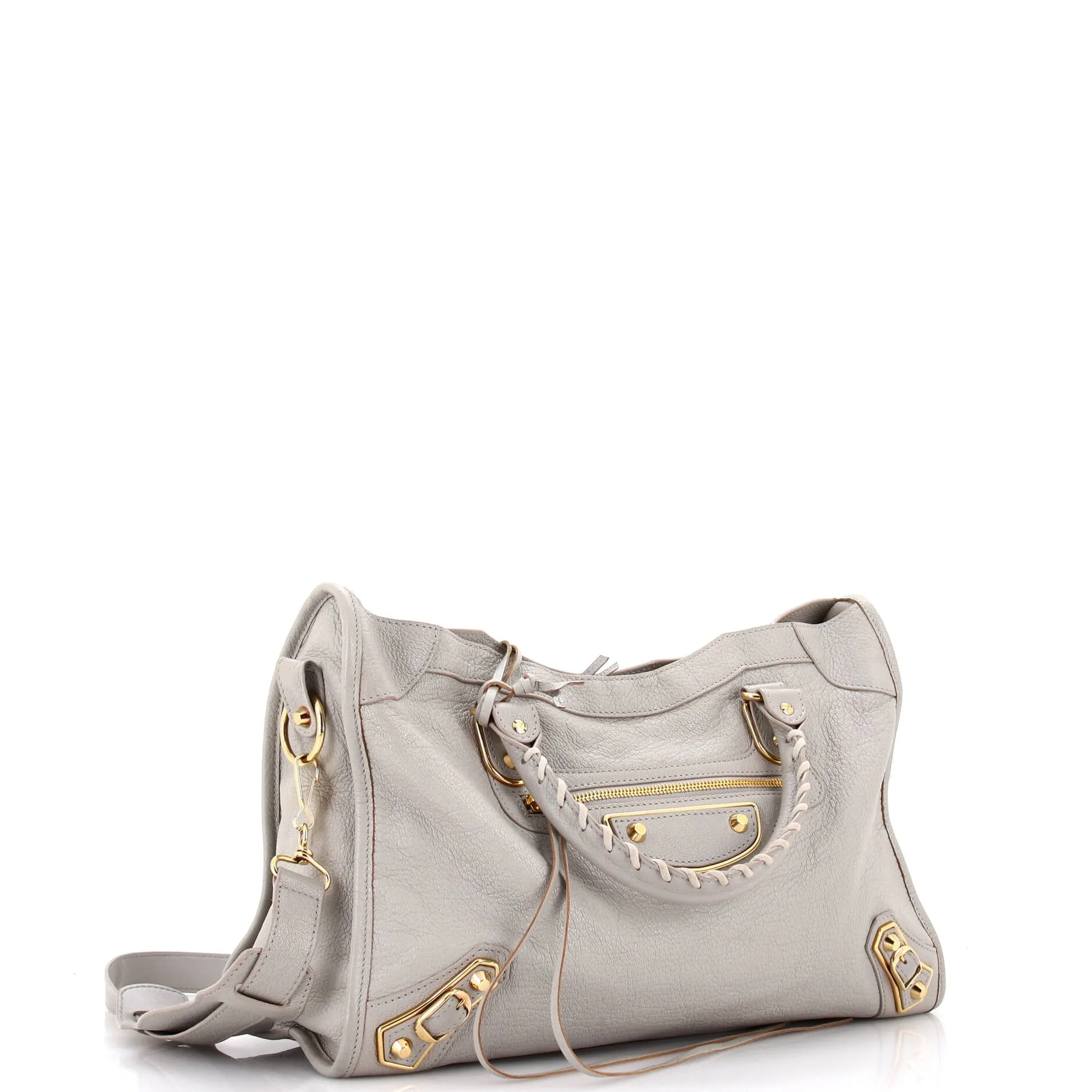 City Classic Metallic Edge Bag Leather Medium