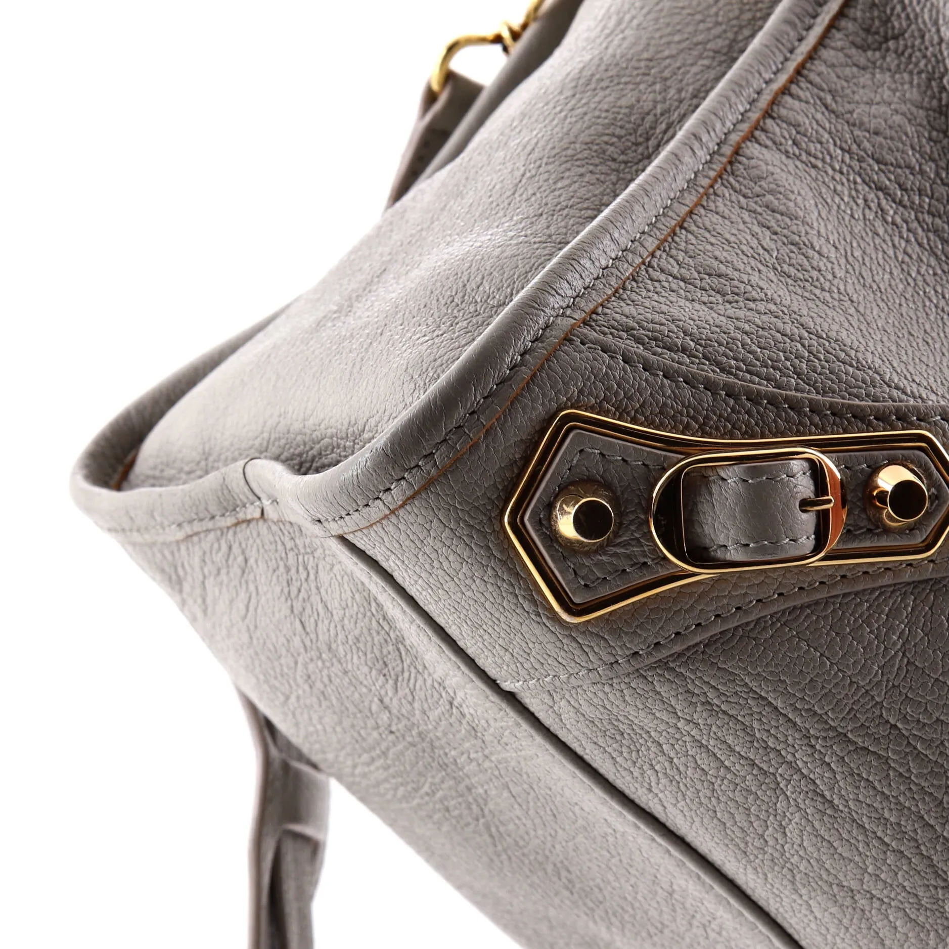 City Classic Metallic Edge Bag Leather Medium