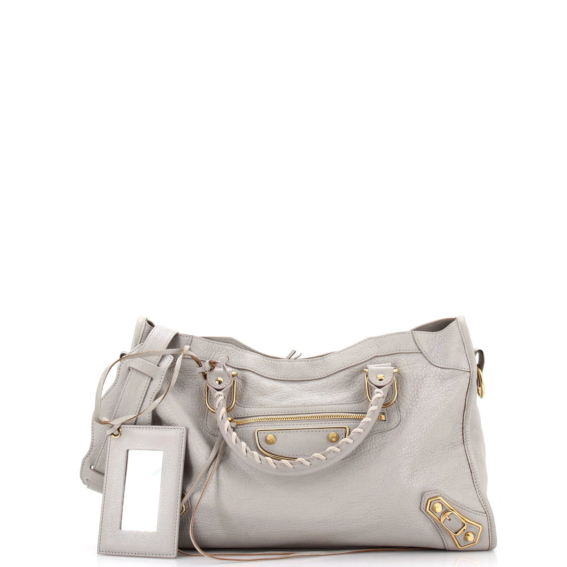 City Classic Metallic Edge Bag Leather Medium