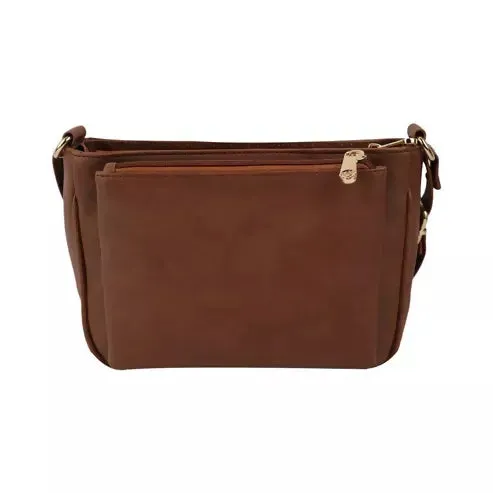 Classic Brown PU Leather Sling Bag – Everyday Chic (Brown)