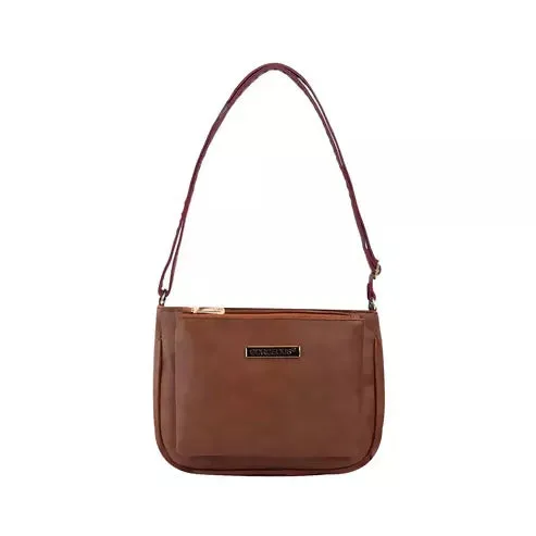 Classic Brown PU Leather Sling Bag – Everyday Chic (Brown)