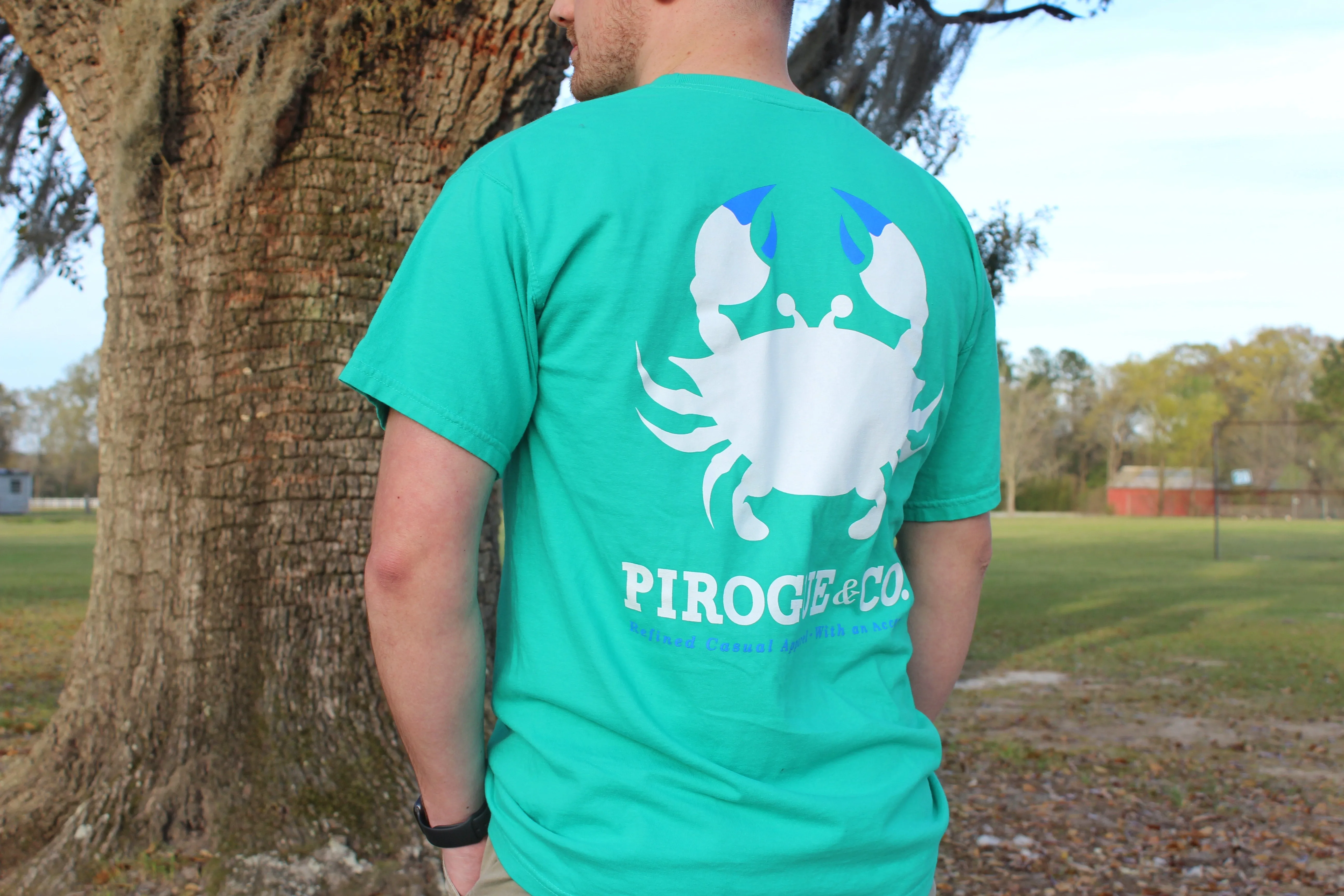 Classic Crab Tee | Peacock Green