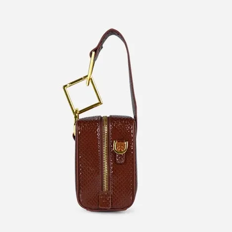 CM-BG122653 Women Elegant European Style Geometric Versatile Shoulder Bag - Brown