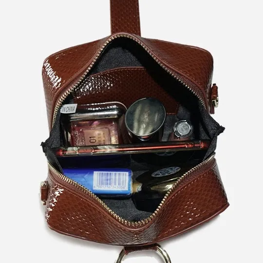 CM-BG122653 Women Elegant European Style Geometric Versatile Shoulder Bag - Brown