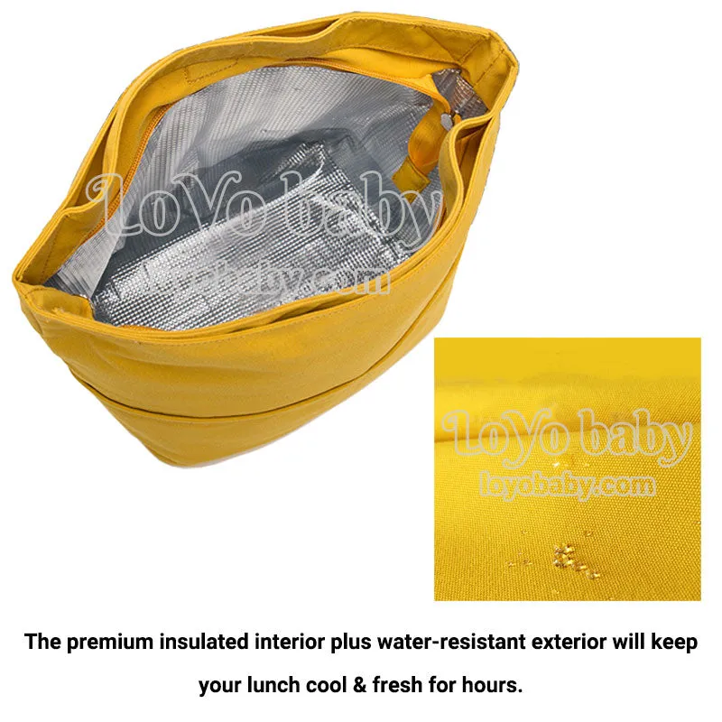 Collapsible Minimalist Canvas Lunch Tote Bag For Work