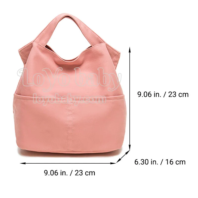 Collapsible Minimalist Canvas Lunch Tote Bag For Work