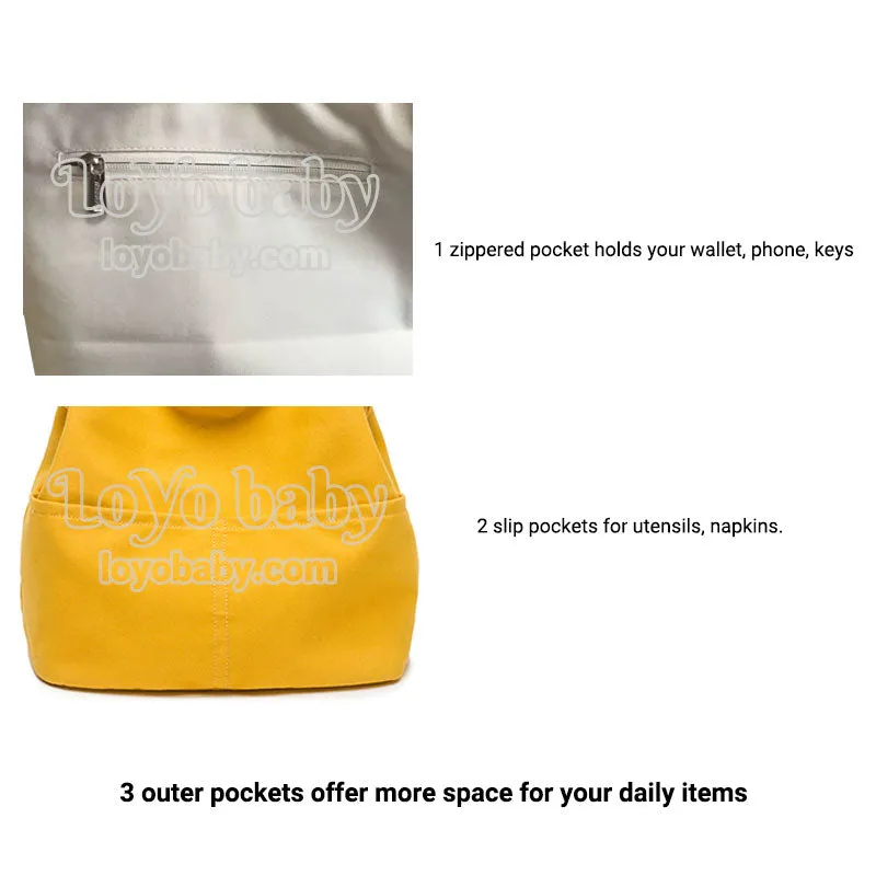 Collapsible Minimalist Canvas Lunch Tote Bag For Work