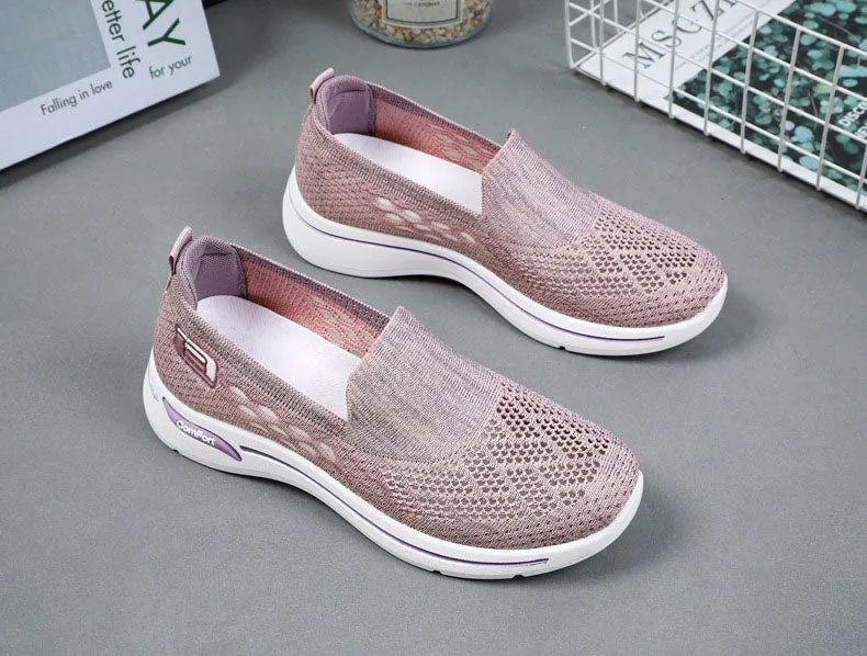 Comfortable Memory Foam Slip-On Sneakers with Breathable Design