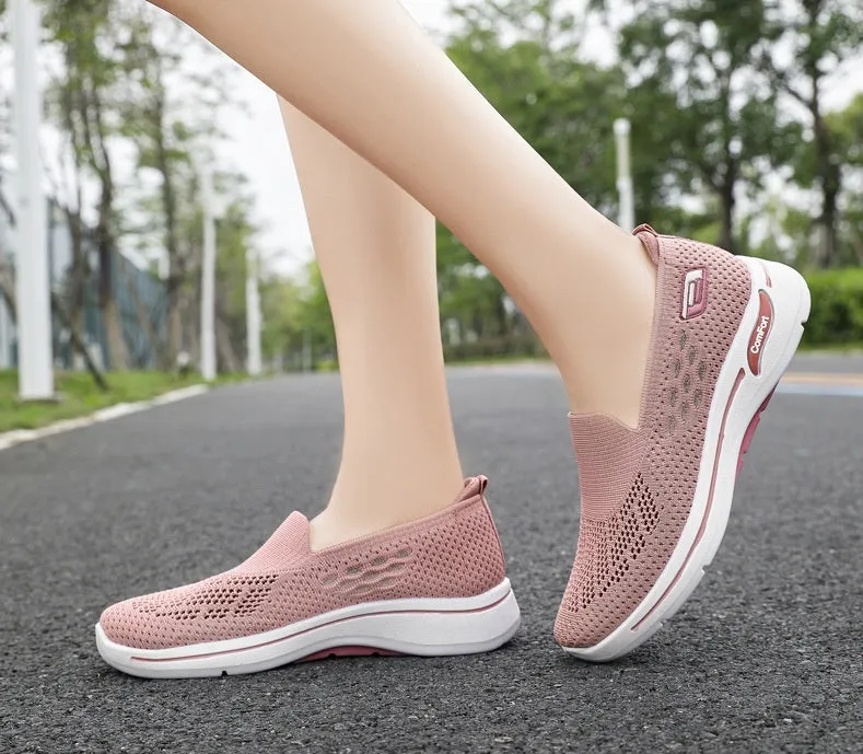 Comfortable Memory Foam Slip-On Sneakers with Breathable Design