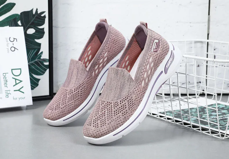 Comfortable Memory Foam Slip-On Sneakers with Breathable Design