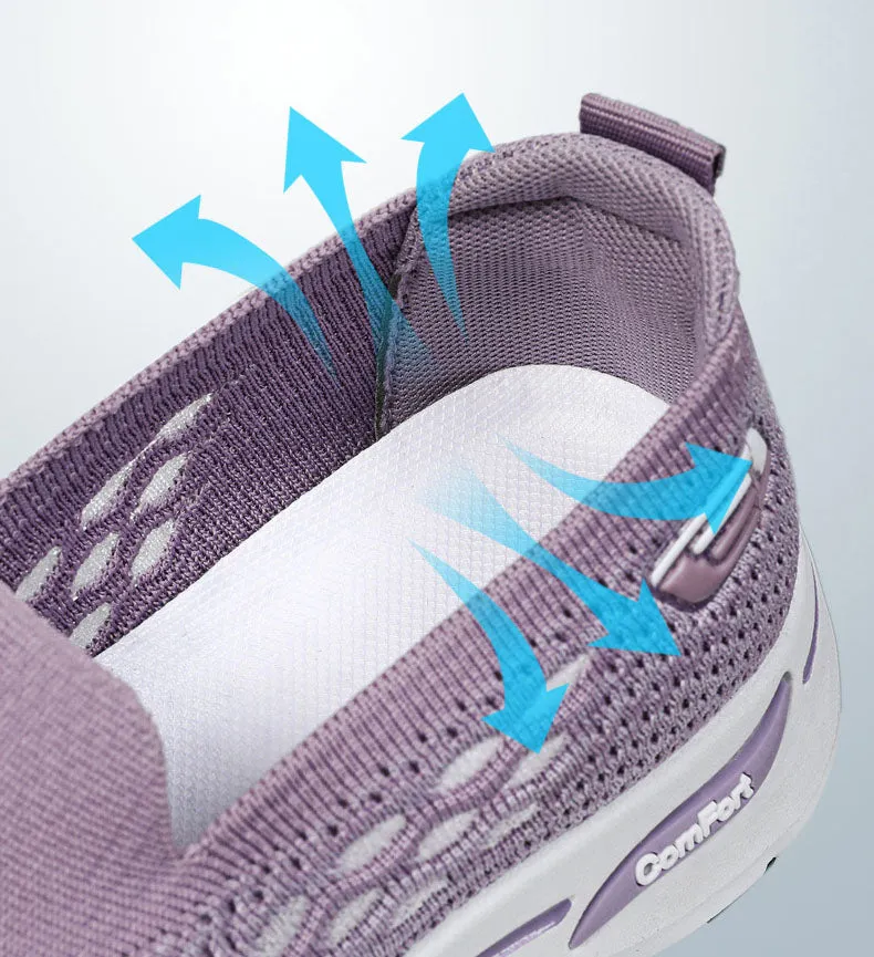 Comfortable Memory Foam Slip-On Sneakers with Breathable Design
