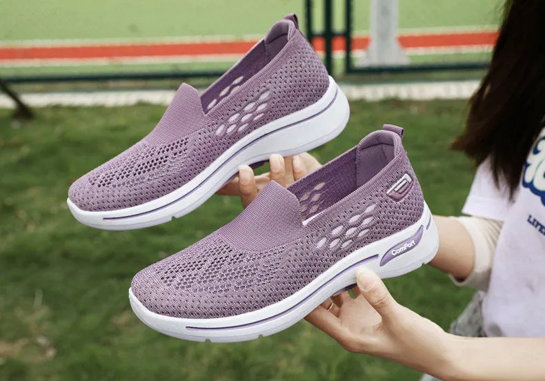 Comfortable Memory Foam Slip-On Sneakers with Breathable Design