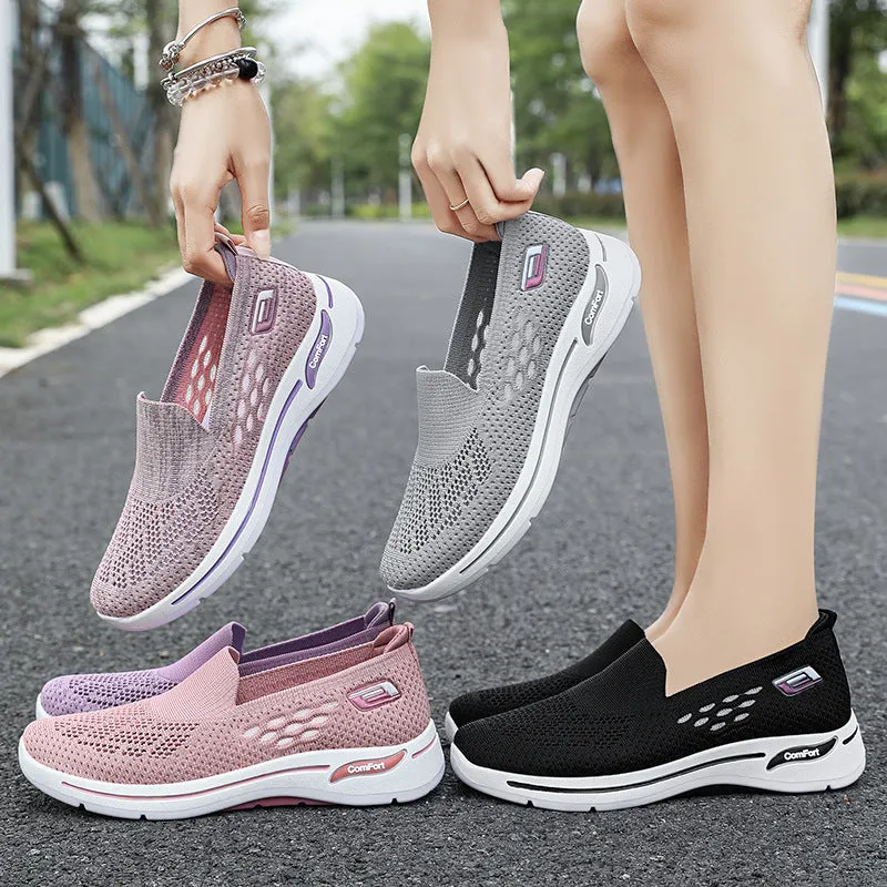 Comfortable Memory Foam Slip-On Sneakers with Breathable Design