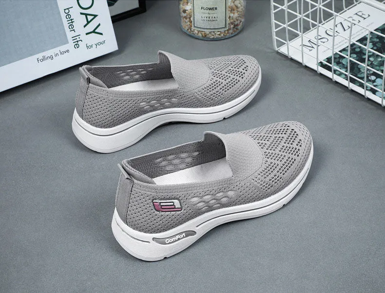 Comfortable Memory Foam Slip-On Sneakers with Breathable Design