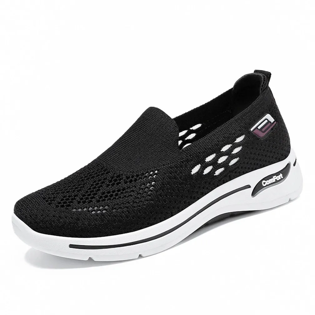 Comfortable Memory Foam Slip-On Sneakers with Breathable Design