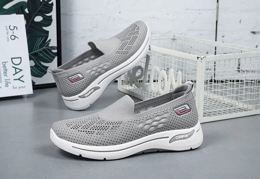 Comfortable Memory Foam Slip-On Sneakers with Breathable Design