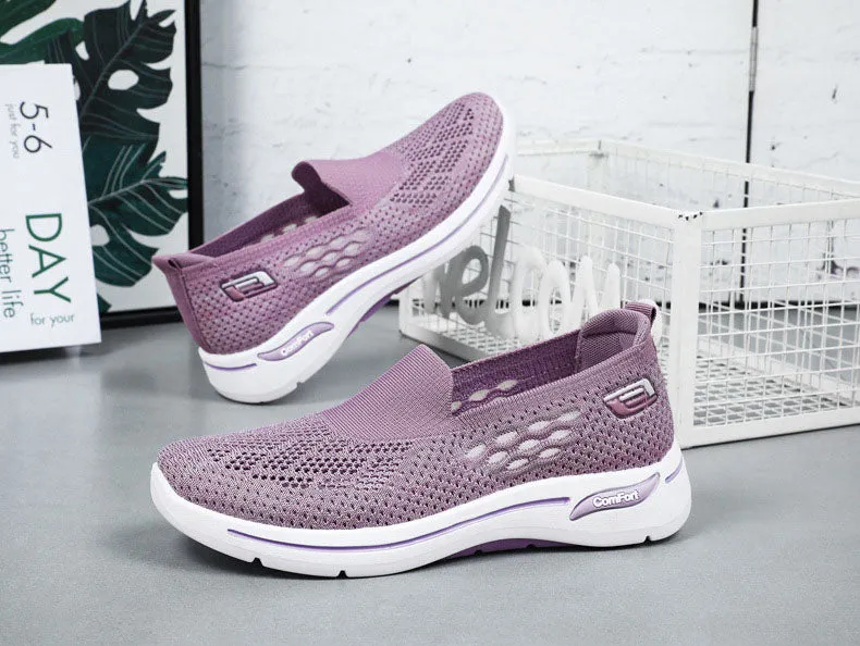 Comfortable Memory Foam Slip-On Sneakers with Breathable Design