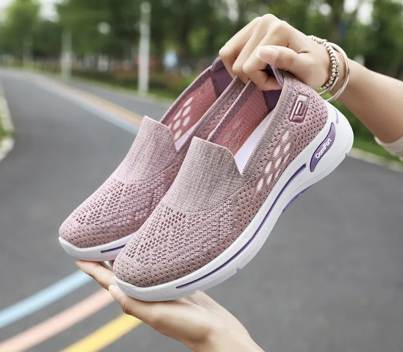 Comfortable Memory Foam Slip-On Sneakers with Breathable Design