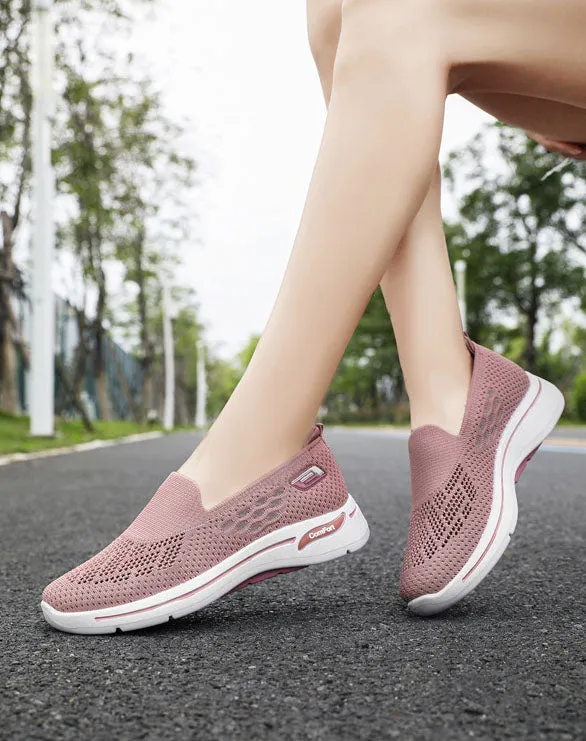 Comfortable Memory Foam Slip-On Sneakers with Breathable Design