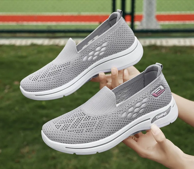 Comfortable Memory Foam Slip-On Sneakers with Breathable Design