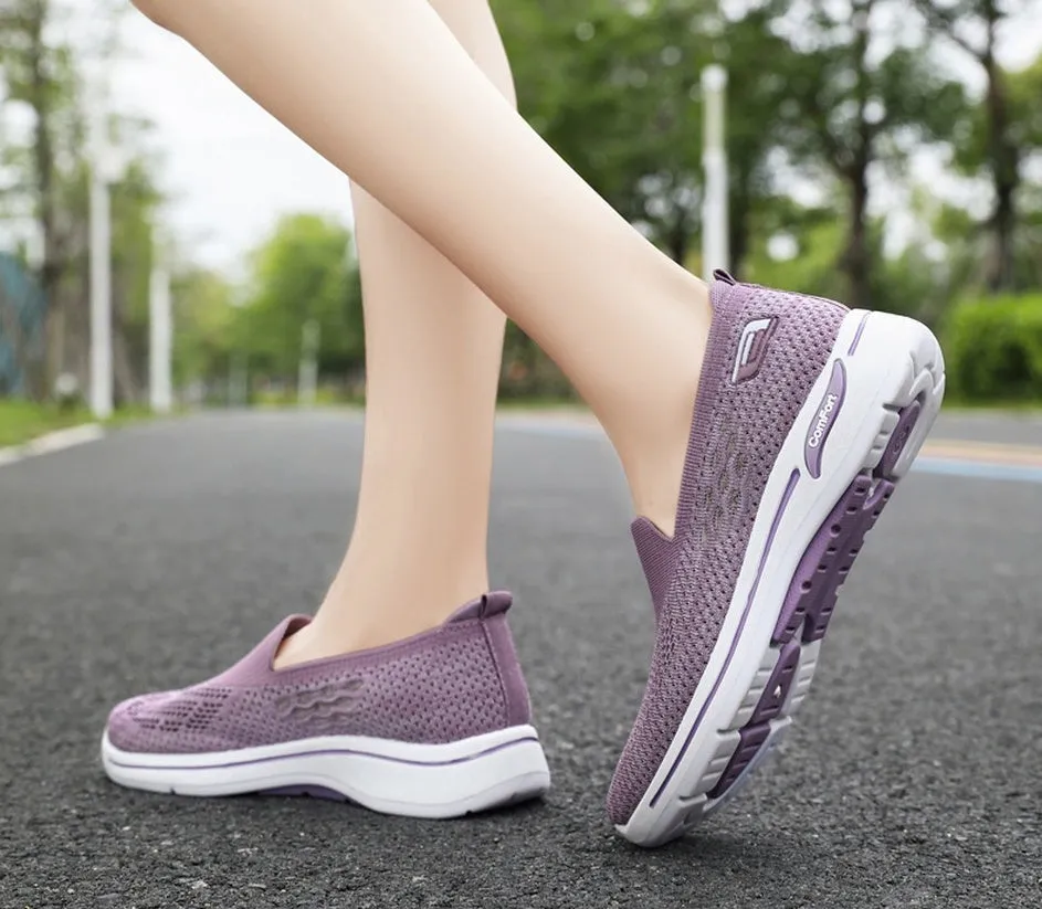 Comfortable Memory Foam Slip-On Sneakers with Breathable Design