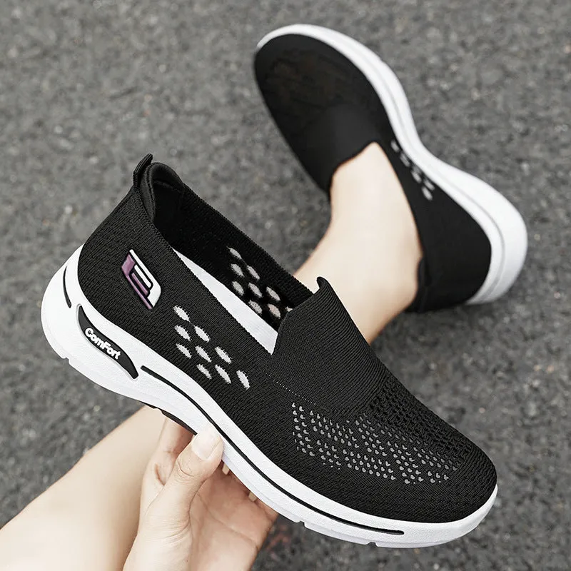 Comfortable Memory Foam Slip-On Sneakers with Breathable Design