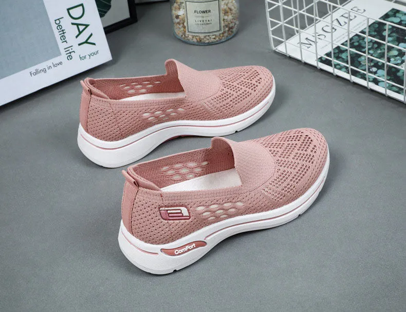 Comfortable Memory Foam Slip-On Sneakers with Breathable Design