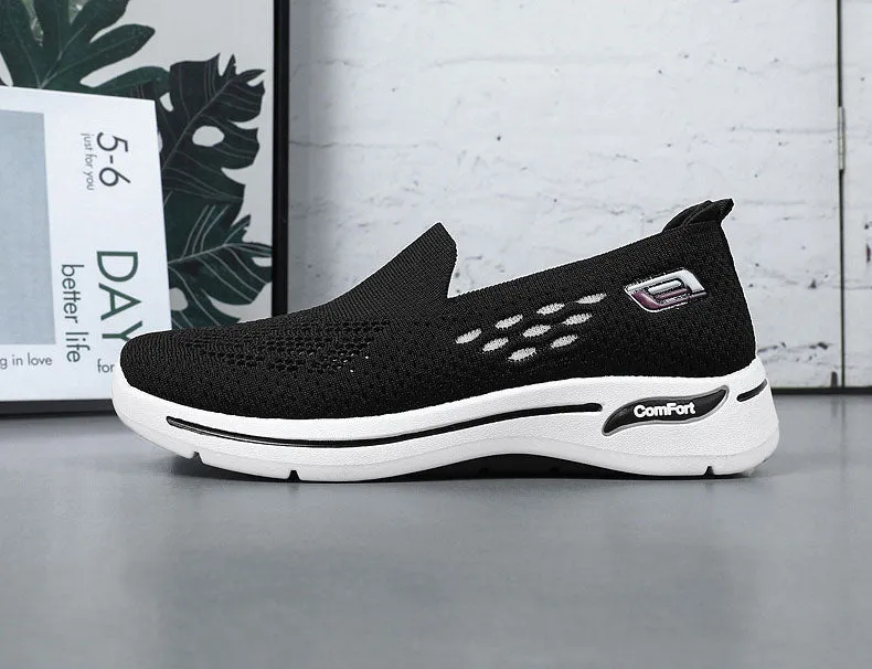 Comfortable Memory Foam Slip-On Sneakers with Breathable Design