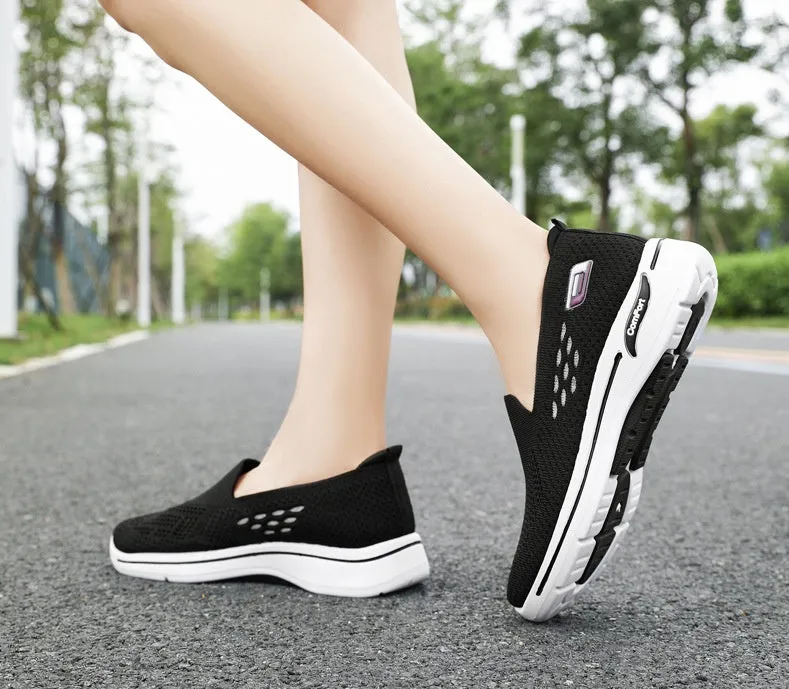 Comfortable Memory Foam Slip-On Sneakers with Breathable Design