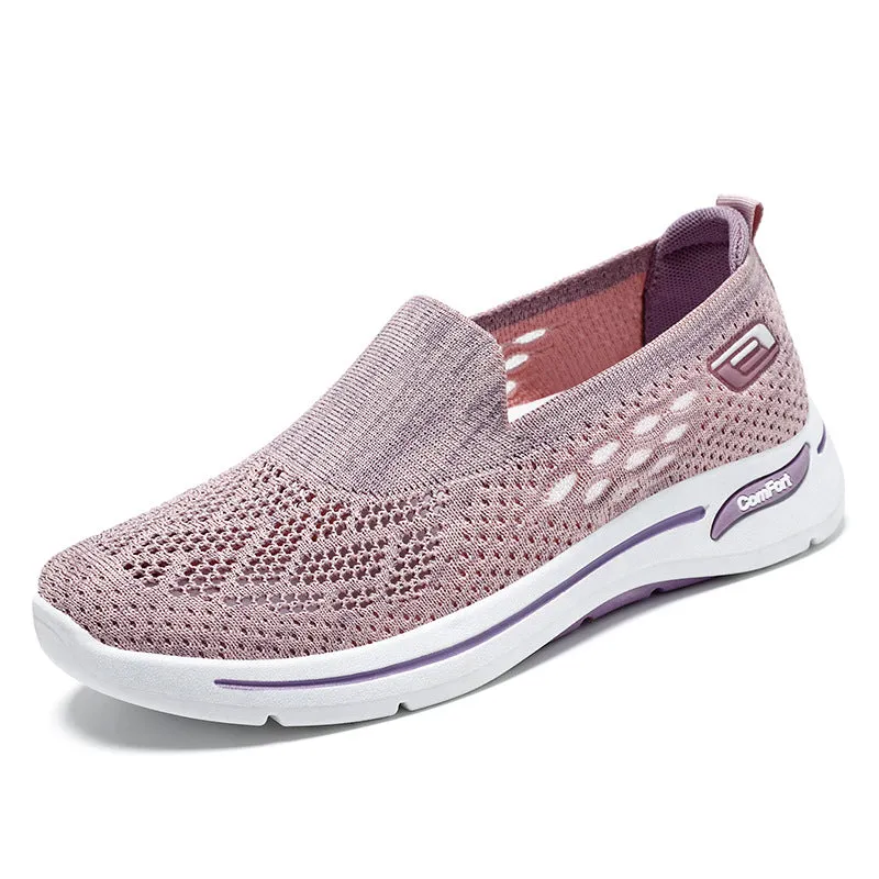 Comfortable Memory Foam Slip-On Sneakers with Breathable Design