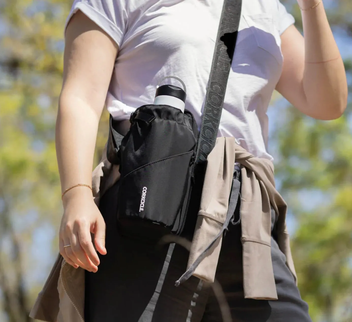 Corkcicle crossbody water bottle sling