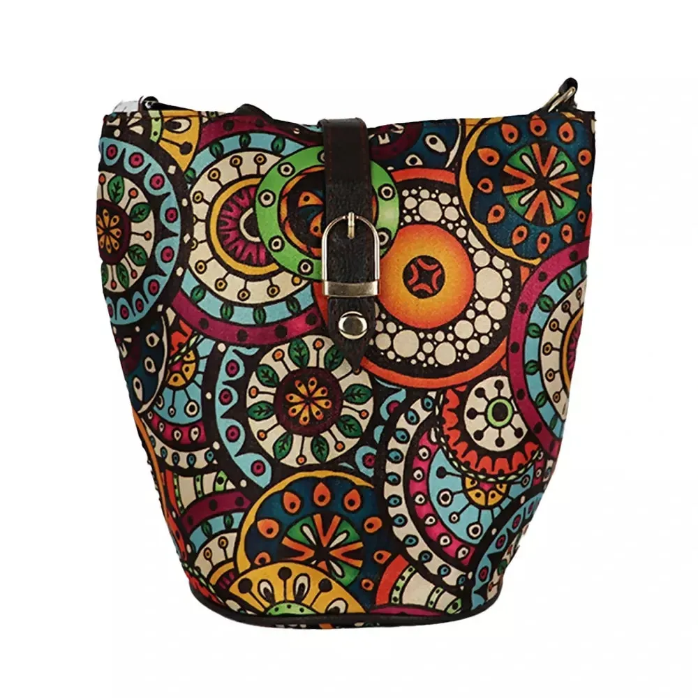 Cotton Sling Bag For Sophisticated Women And Girls (Multi-Colors)