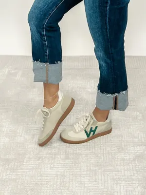 Crisp 6 Green Tab and VH Logo Sneakers, Bone