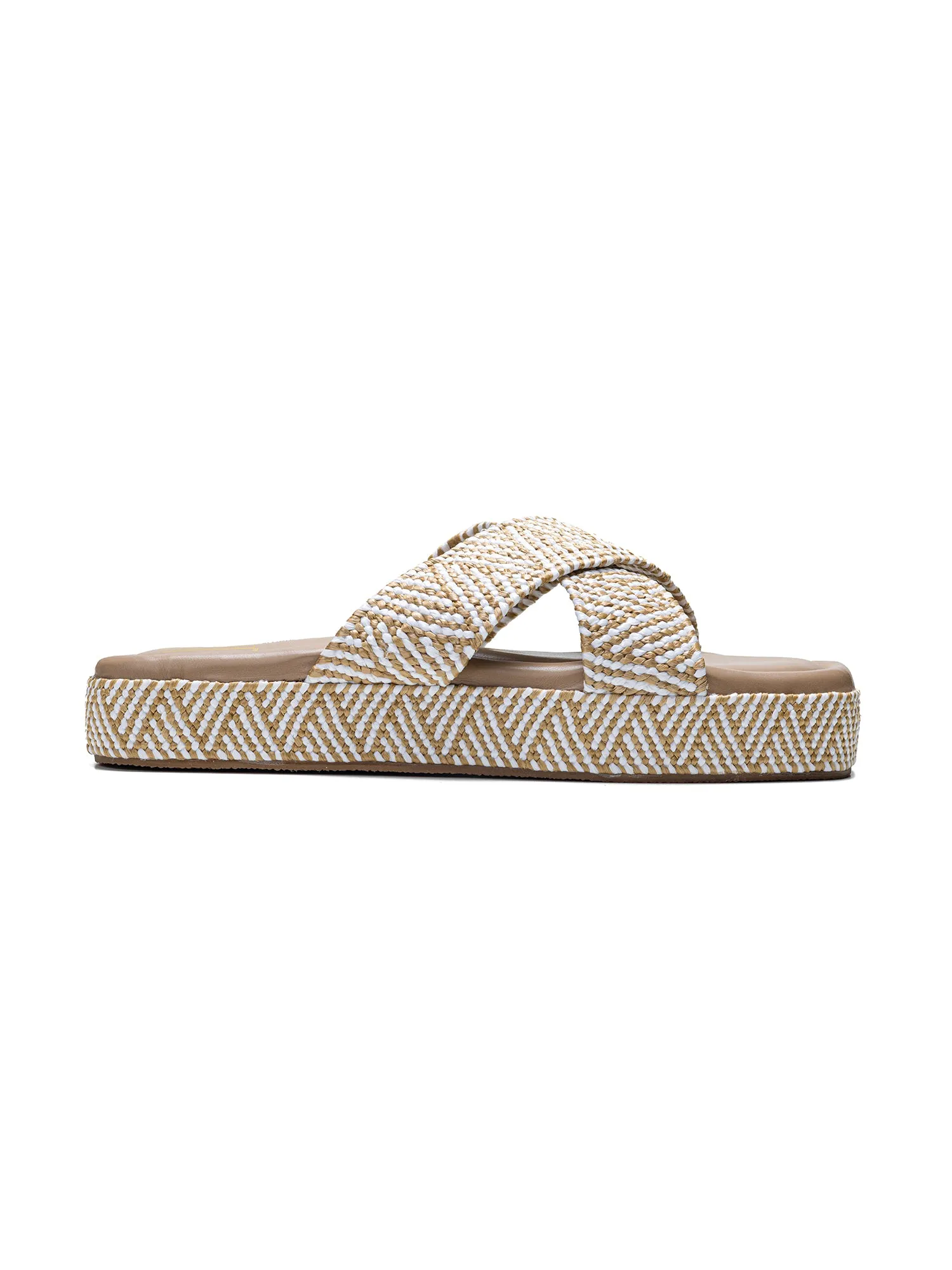 Criss Cross Platforms - Beige