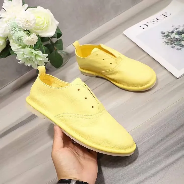 Customized Women Sneakers Genuine Leather Trainers White Shoes